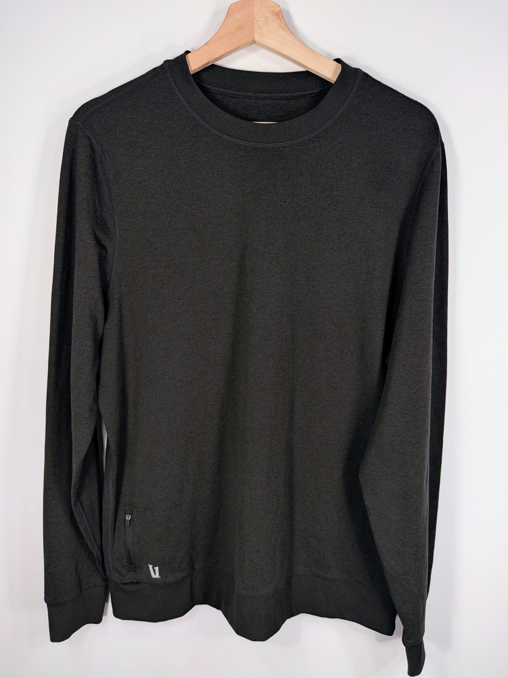 Vuori Ponto Performance Crewneck Sweatshirt Men's Large Black